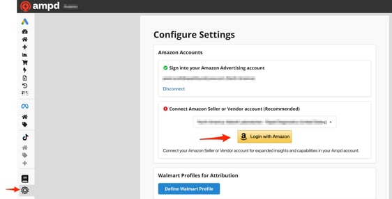 Amazon Vendor central connection