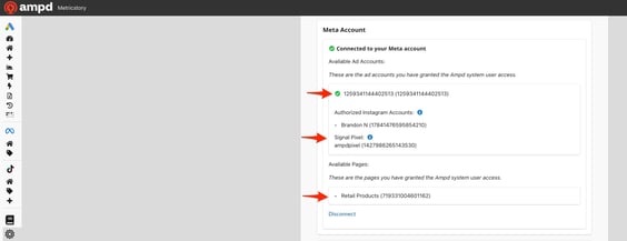 Meta ads connection - second confirmation - step 7