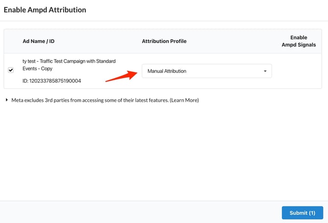 Step 2 - manual meta attribution