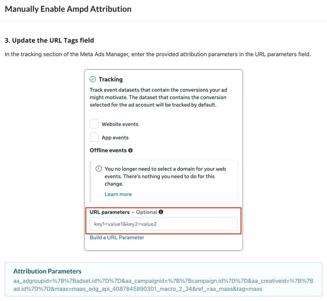Step 5 - Meta manual attribution