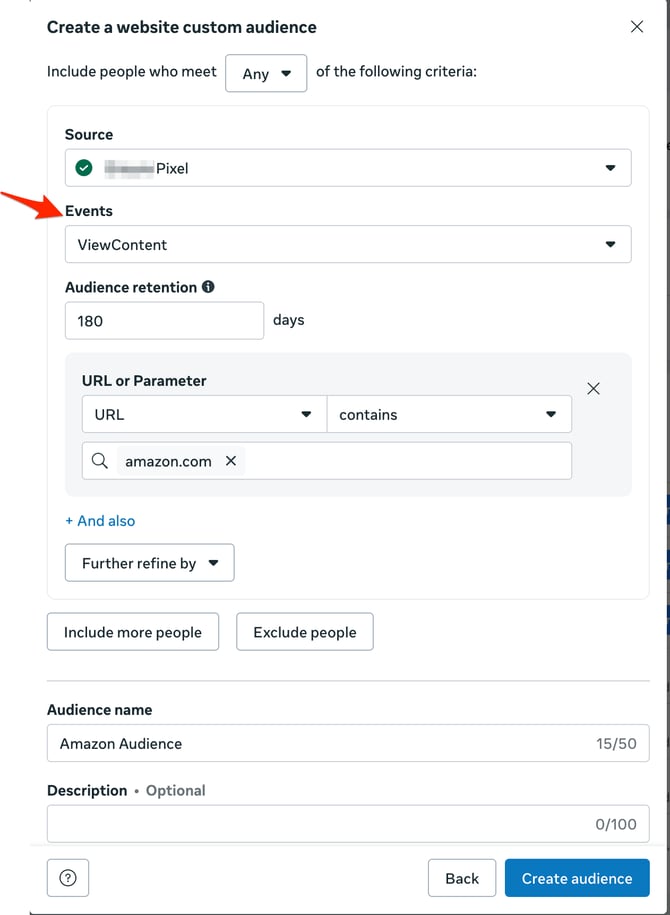 audience set up - step 3